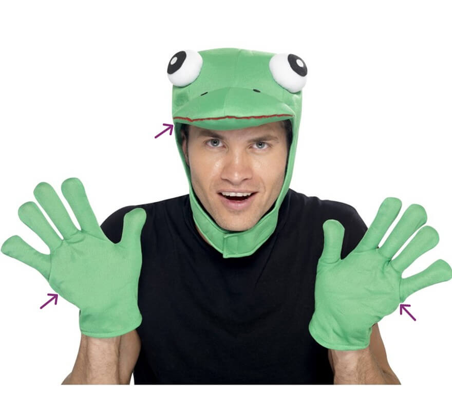 GORRO Y GUANTES RANA