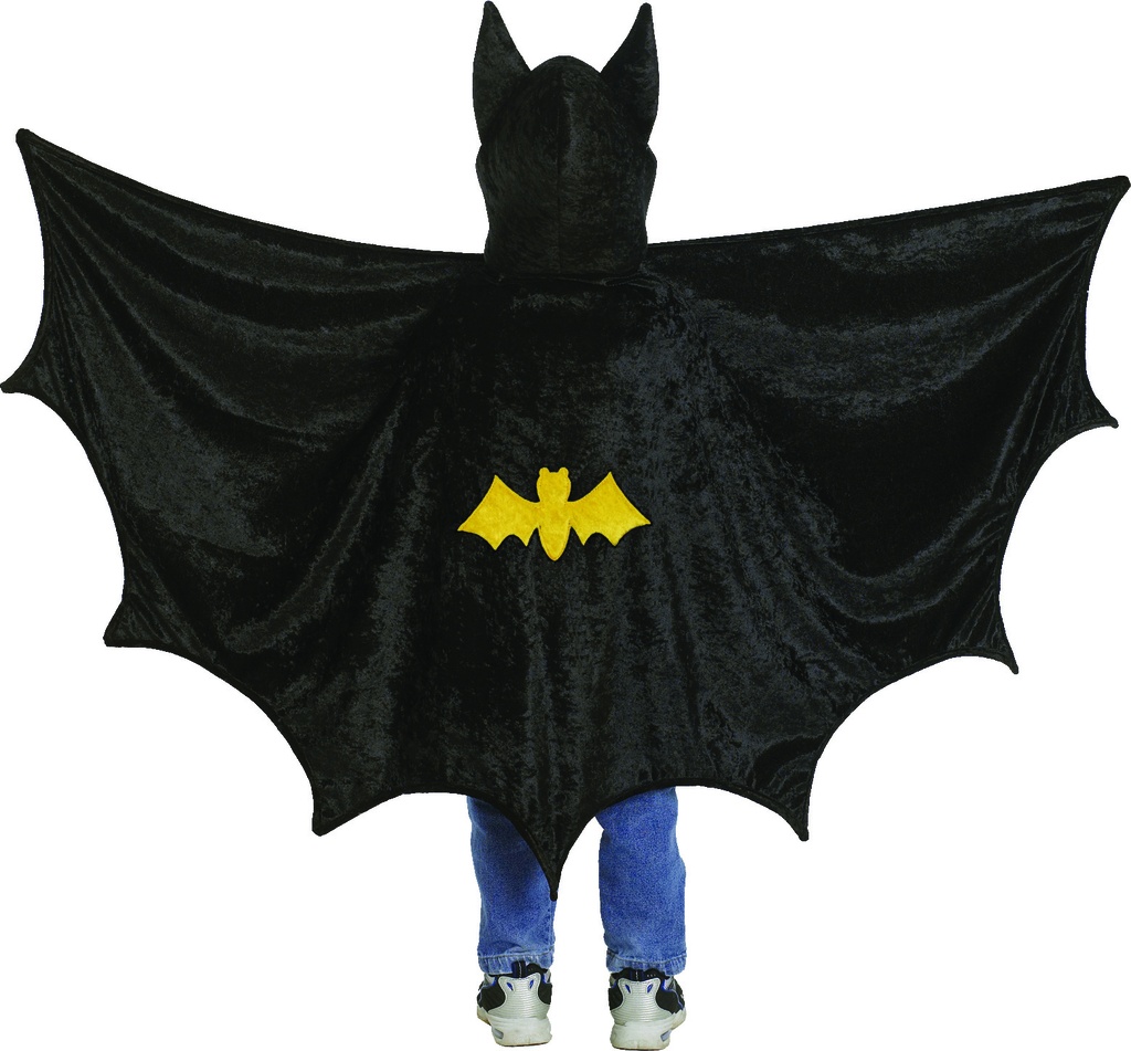 Hooded Bat Cape Black 5/6