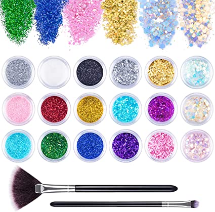 MAQUILLAJE GLITTER NARANJA