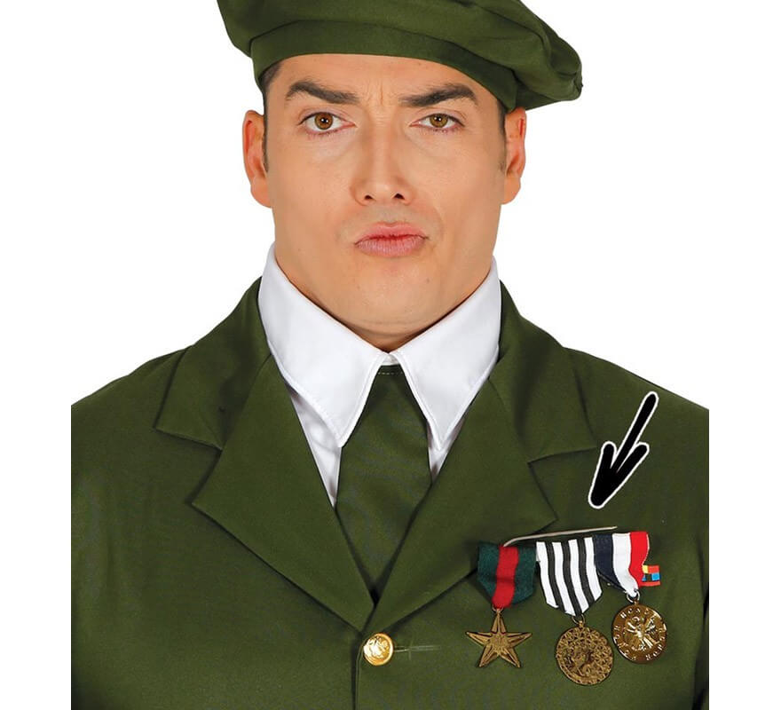 PASADOR CON 3 MEDALLAS MILITARES