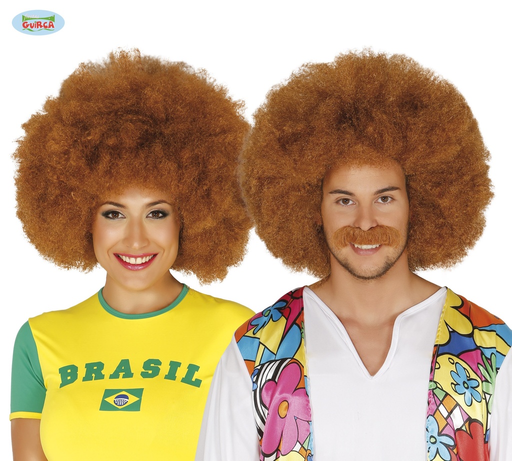 PELUCA AFRO CASTAÑA EXTRA