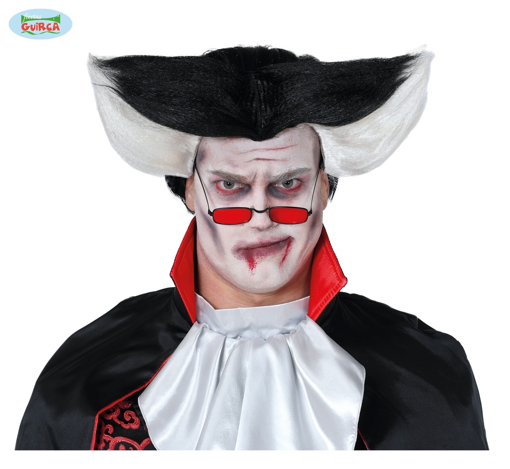 PELUCA VAMPIRO NEGRA Y BLANCA (ENVASE CA