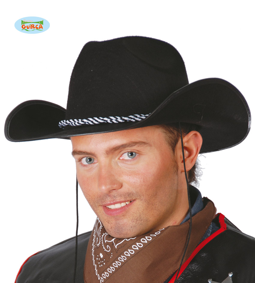 SOMBRERO VAQUERO FIELTRO NEGRO