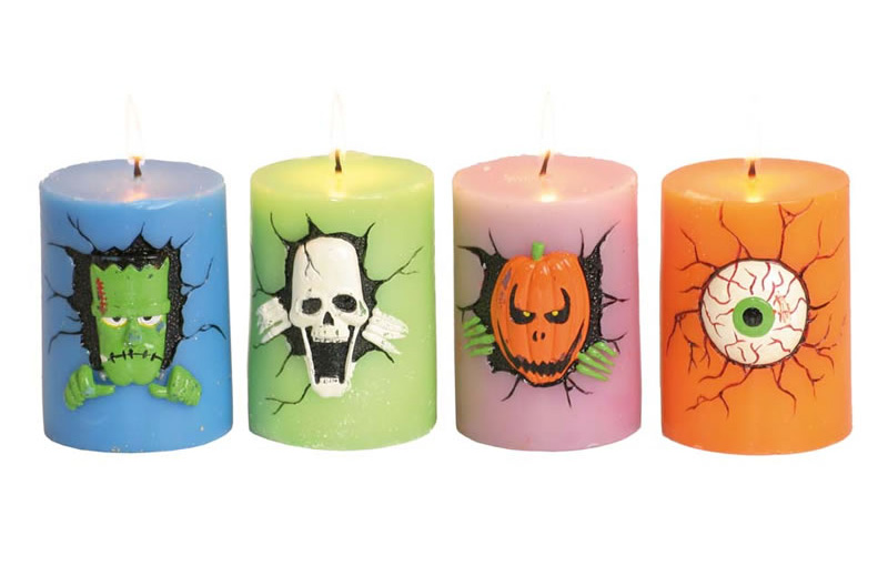 Vela Halloween 7,2 x 10 cm (4 modelos)