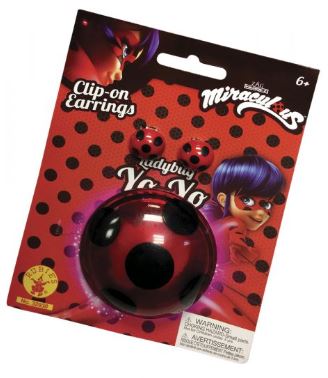 SET YO-YO &amp; PENDIENTES LADYBUG INF +6