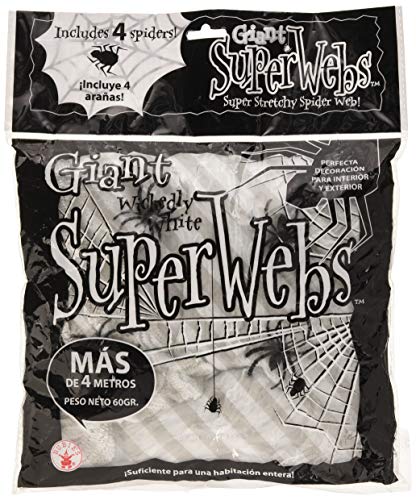 TELARAÑA BLANCA GIGANTE C/4ARAÑAS 60GR