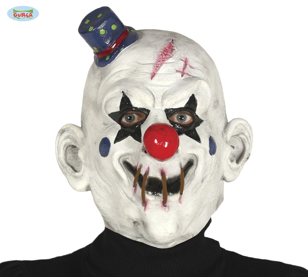 CARETA PAYASO CON GORRITO