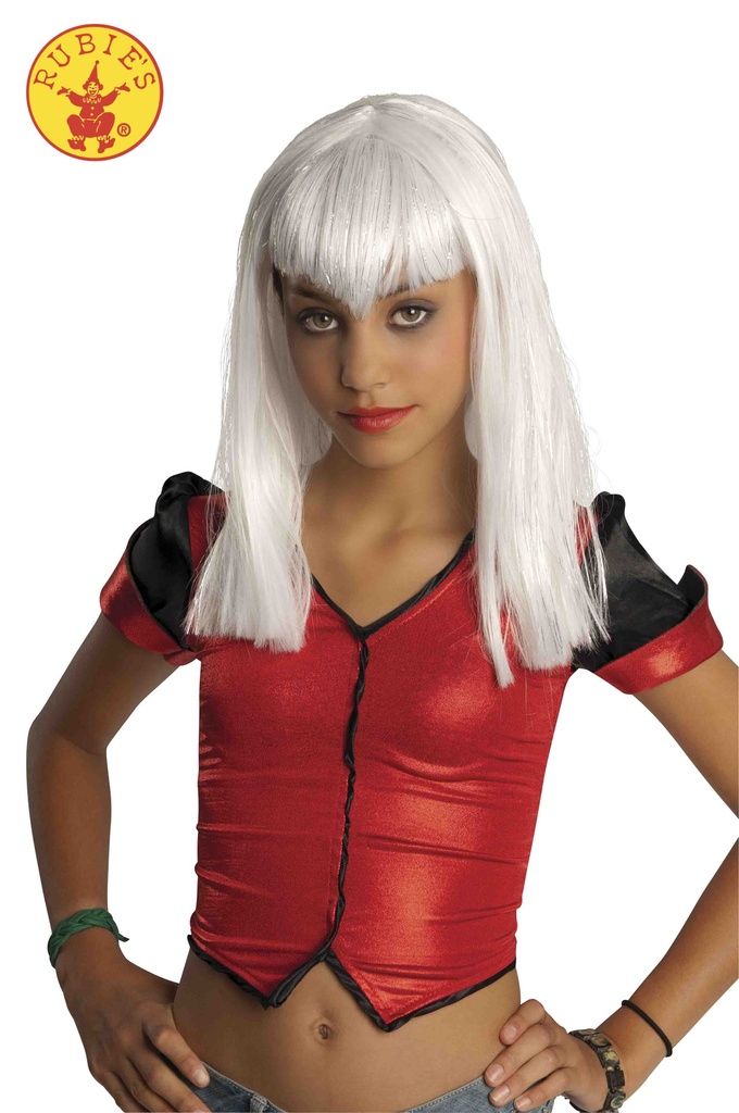 PELUCA VAMPIRA BLANCA NIÑA