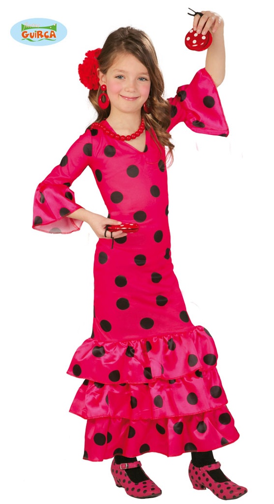 TRAJE ANDALUZA INFANTIL TALLA 5-6 AÑOS