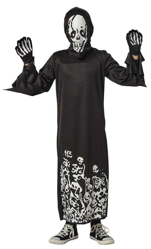 DISFRAZ SKULL SINIESTRO GLOW IN DARK INF talla M