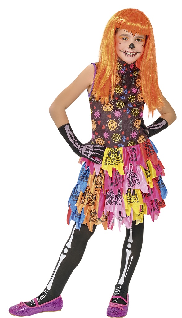 DISFRAZ SKELITA DE LOS MUERTOS INF talla M