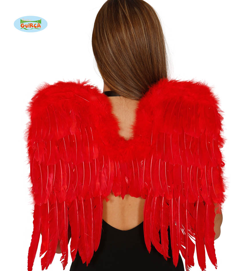 ALAS PLUMAS ROJAS   50 CMS.