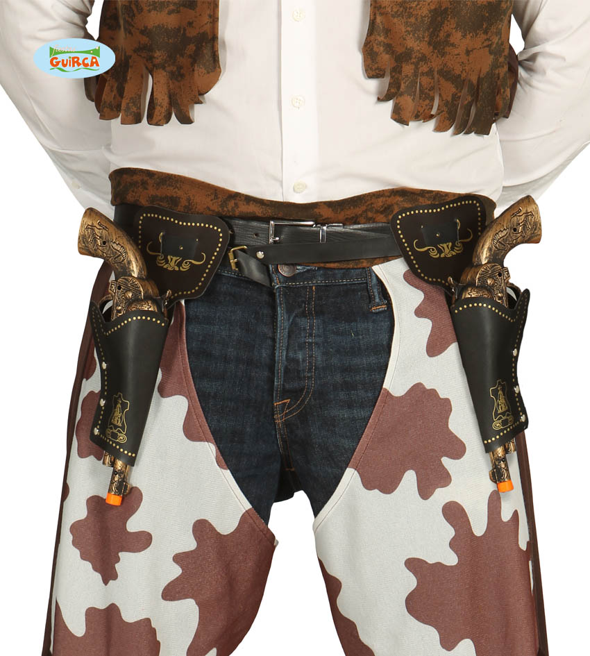 CARTUCHERA DOBLE CON PISTOLAS DE 29 CMS.