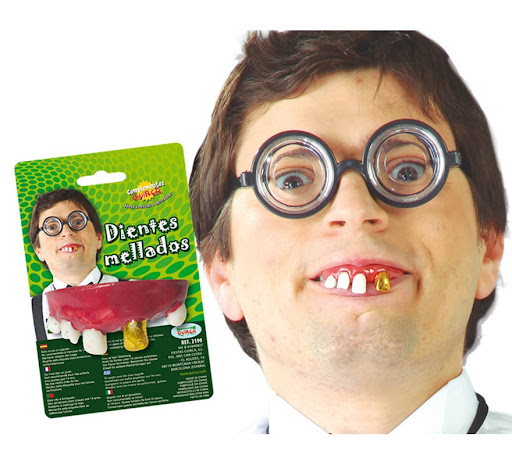 DIENTES TONTO UNO DORADO