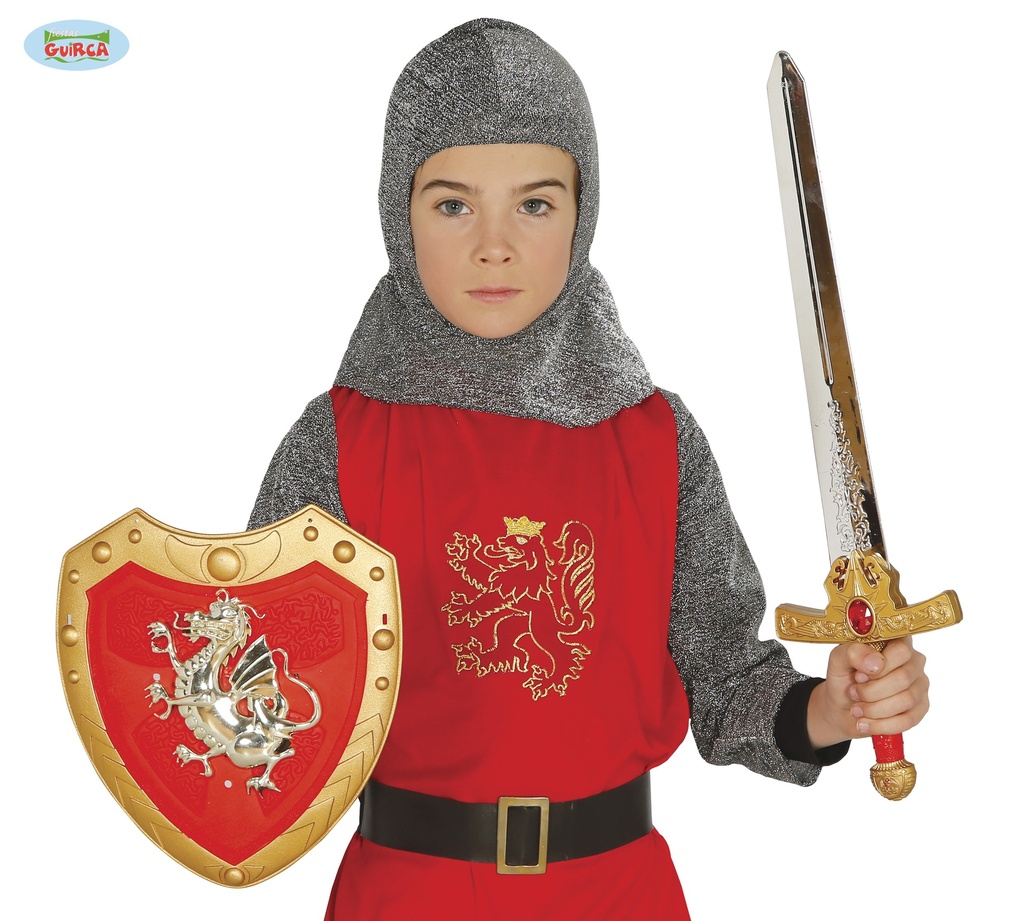 ESPADA Y ESCUDO ROJO INFANTIL