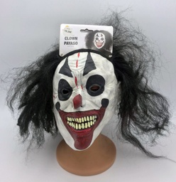 [2399] MASCARA PAYASO LATEX CON PELO
