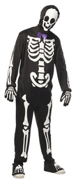 [S8845] DISFRAZ SKELETO ELEGANTE GLOW IN DARK AD
