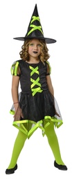 [S8835-L] DISFRAZ BRUJA CUCA VERDE INF talla L