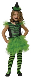 [S8832-S] DISFRAZ BRUJA GLAMUROSA VERDE INF talla S