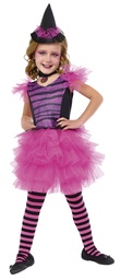 [S8831-S] DISFRAZ BRUJA GLAMUROSA ROSA INF talla S 