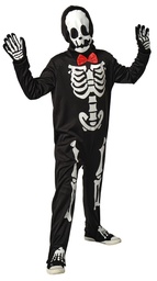 [S8837-S] DISFRAZ SKELITO ELEGANTE GLOW I DARK INF 3-4