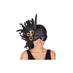 [029613-NEGR] Antifaz pavo real negro