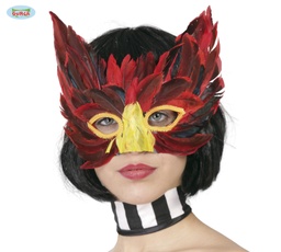 [12636] ANTIFAZ PLUMAS ROJO