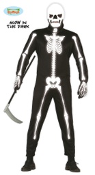 [80906] ESQUELETO ""GLOW IN THE DARK"" ADULTO TA